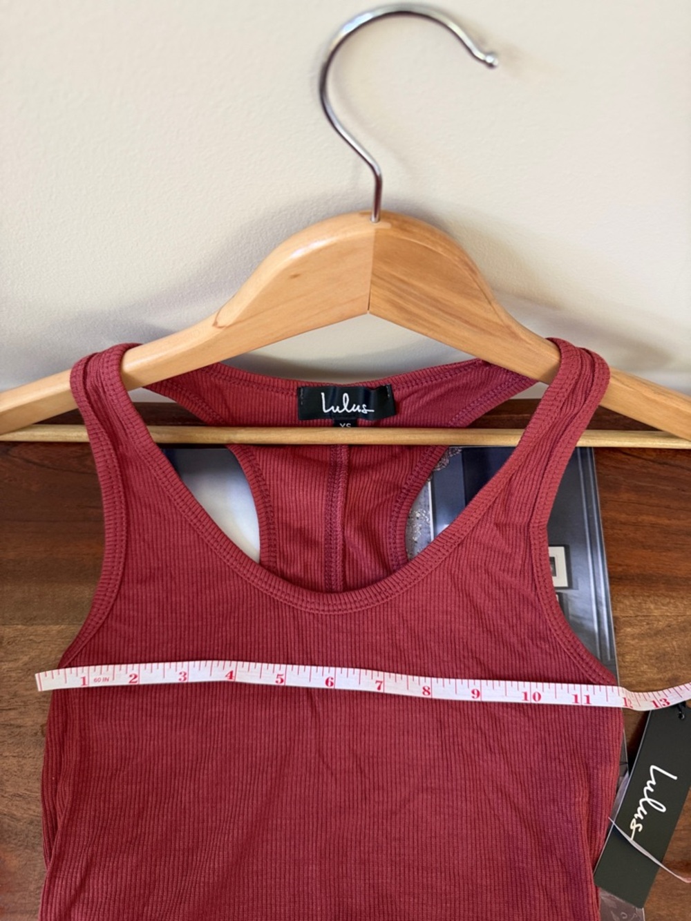 Lulu's Ribbed Racerback Tank Top XS - Picture 6 of 7